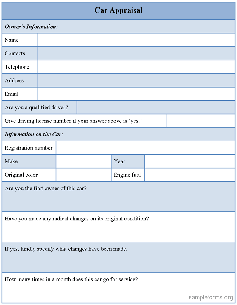 Business Appraisal Template