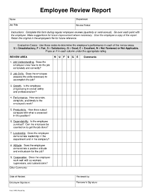 6+ Employee Review Forms - Word Excel Templates