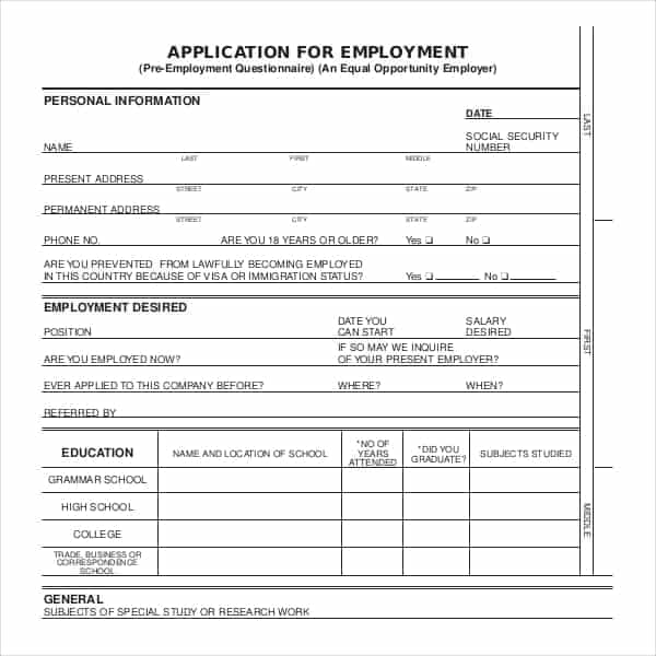 12+ Free Job Application Form Templates - Word Excel Templates