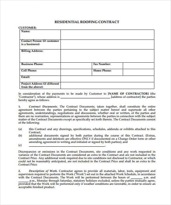 User Agreement Contract Template