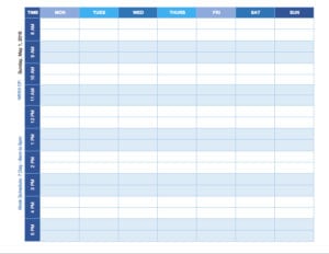 5+ Weekly Schedule Templates - Word Excel Templates
