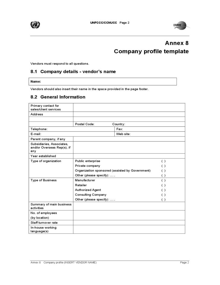 Organization Profile Template