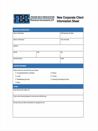 Customer Information Form Template from www.wordexcelsample.com