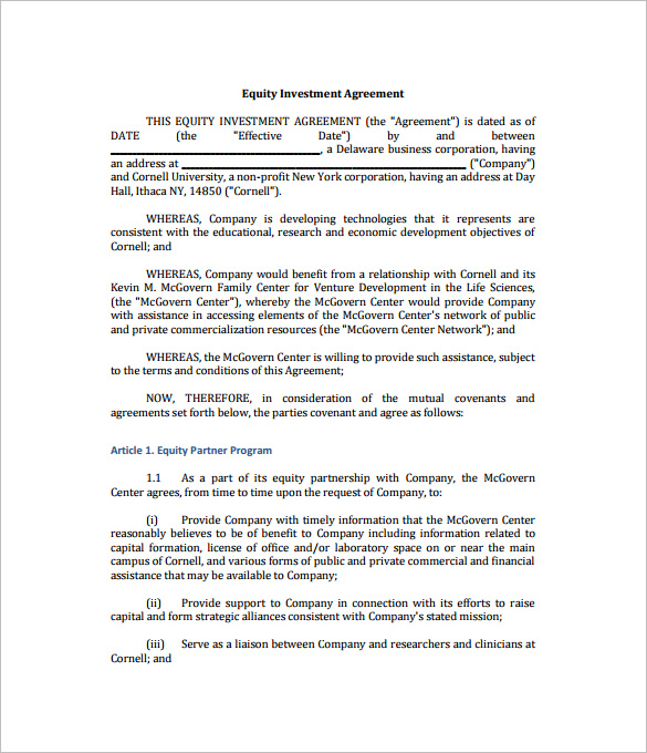 investment-agreement-template-4-4