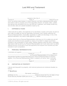 5+Last Will and Testament Templates - Word Excel Templates