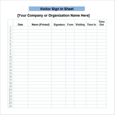 Sign-In Sheet Template from www.wordexcelsample.com