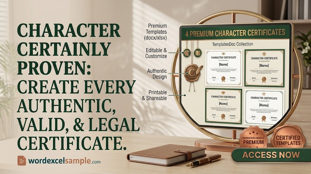 character certificate templates