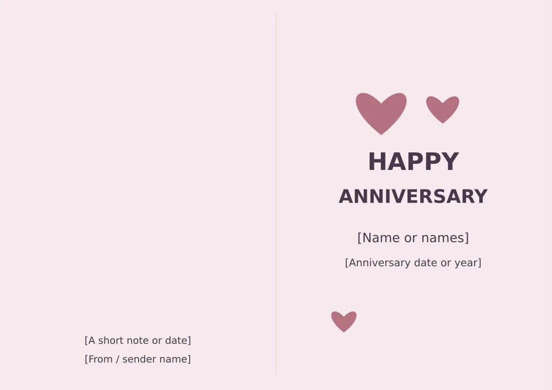 Preview of Modern Hearts Anniversary Card