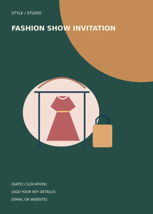 Fashion Show Invitation fashion flyer template preview