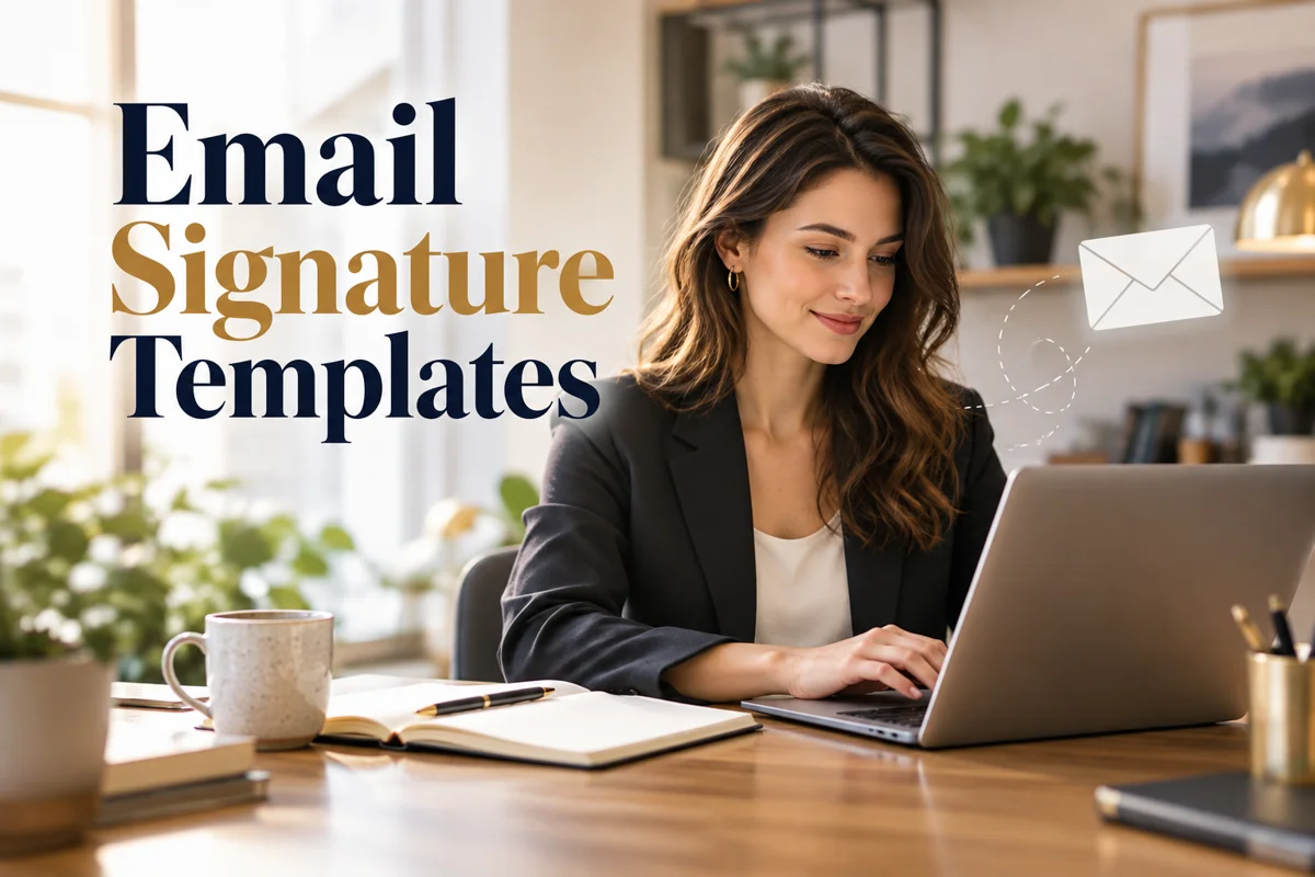 Professional composing email at an office desk
