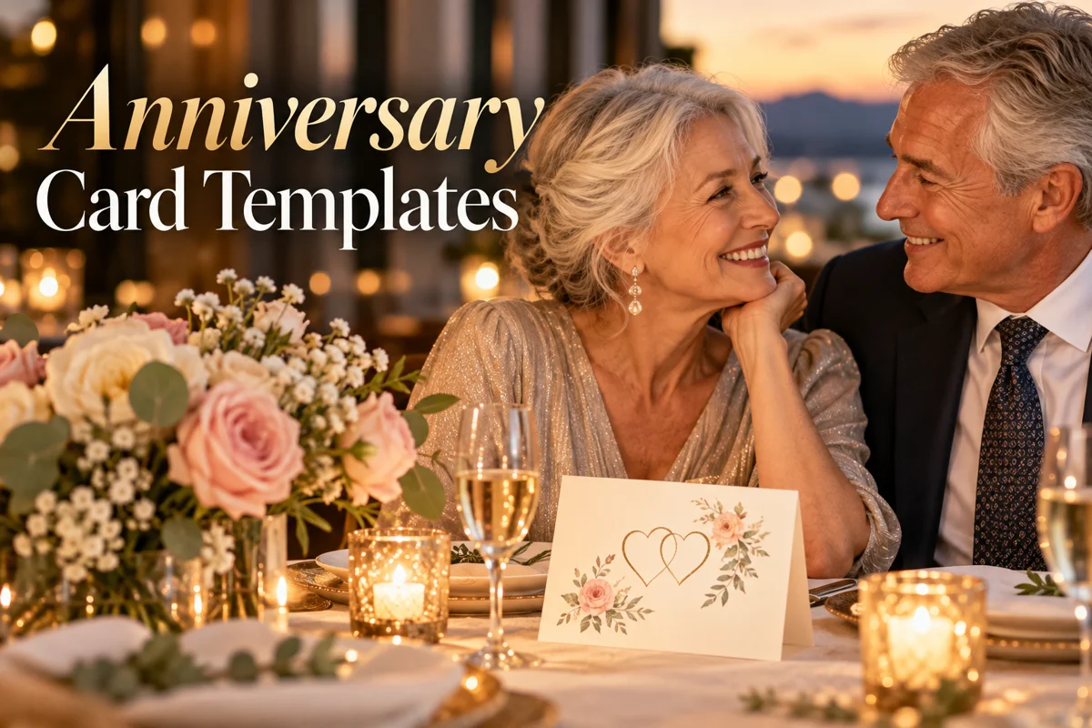 Couple celebrating an anniversary together