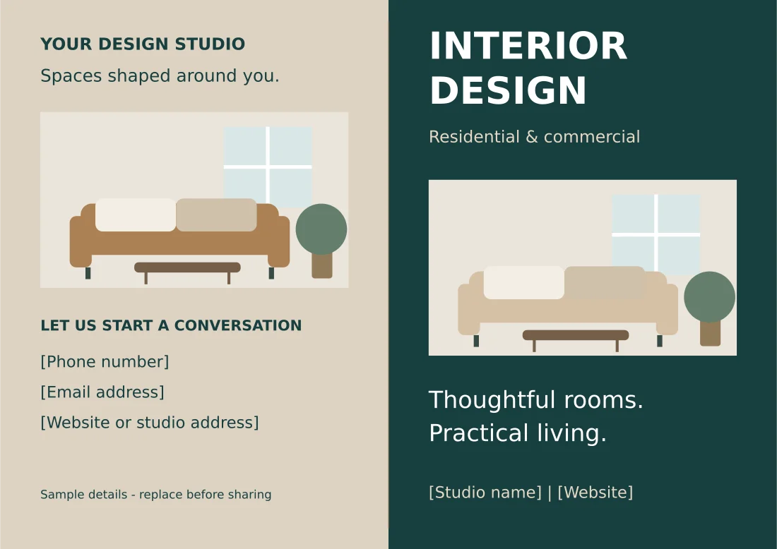 Preview of Warm Contemporary Interior Brochure