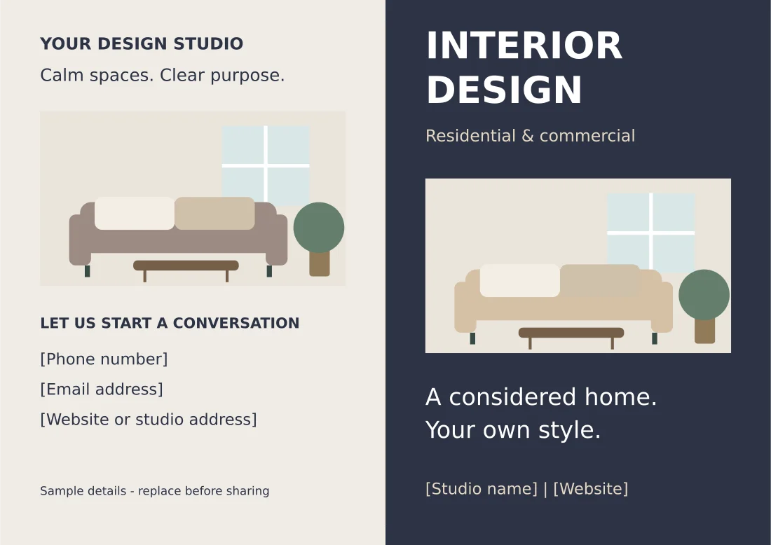 Preview of Modern Studio Interior Brochure