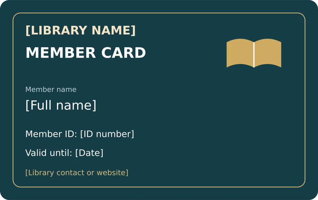 Preview of Library Membership Card