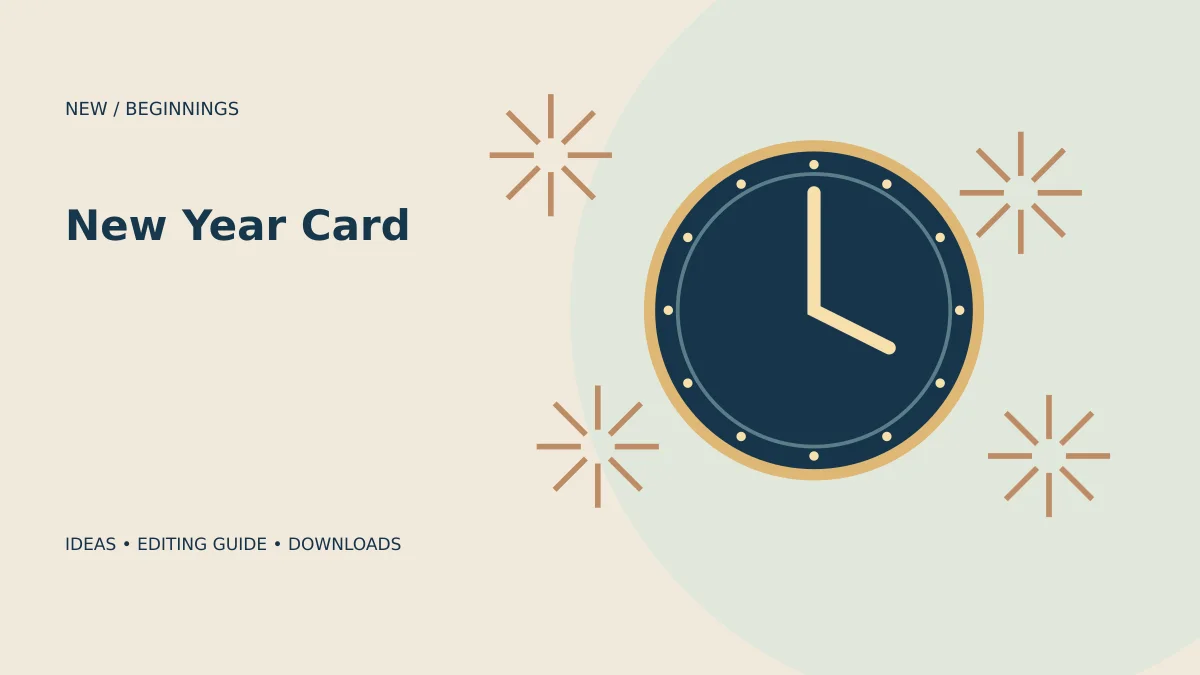 2 Free New Year Card Templates with Editable SVG Files topic illustration