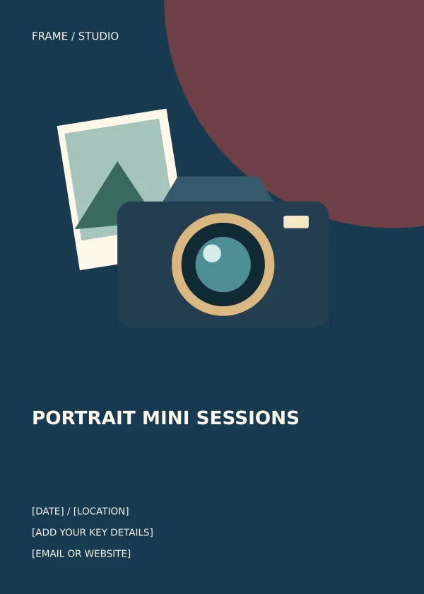 Portrait Mini Sessions photography flyer template preview