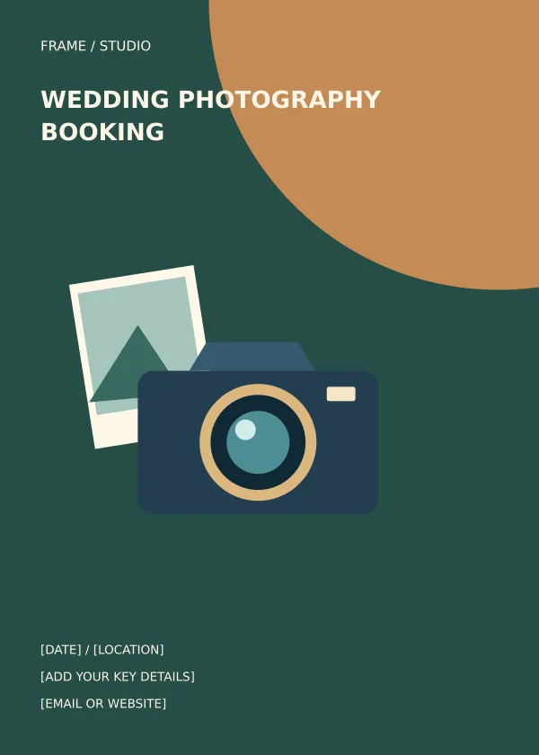 Wedding Photography Booking photography flyer template preview