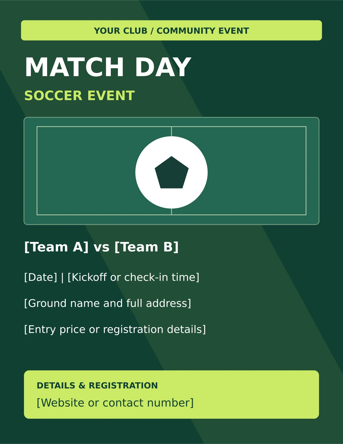 Preview of Community Match Day Soccer Flyer